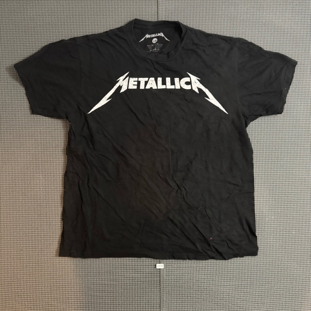 Metallica Graphic T-Shirt Mens Large Black Short Sleeve Band Logo Tee 2018
